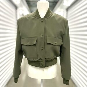 NWT - Mango - Bomber jacket with shoulder pads